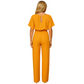 High Waist Lace Detail Jumpsuit for Women with Straight Leg Fit