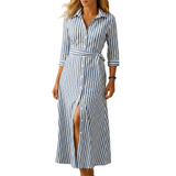 Long Summer Dress for Women with Short Sleeve Lightweight Fabric