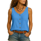 Women’s Sleeveless V Neck Summer Blouse Lightweight Casual Top