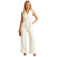 Wide Leg Wrap Jumpsuit for Women with Elegant Draped Waist